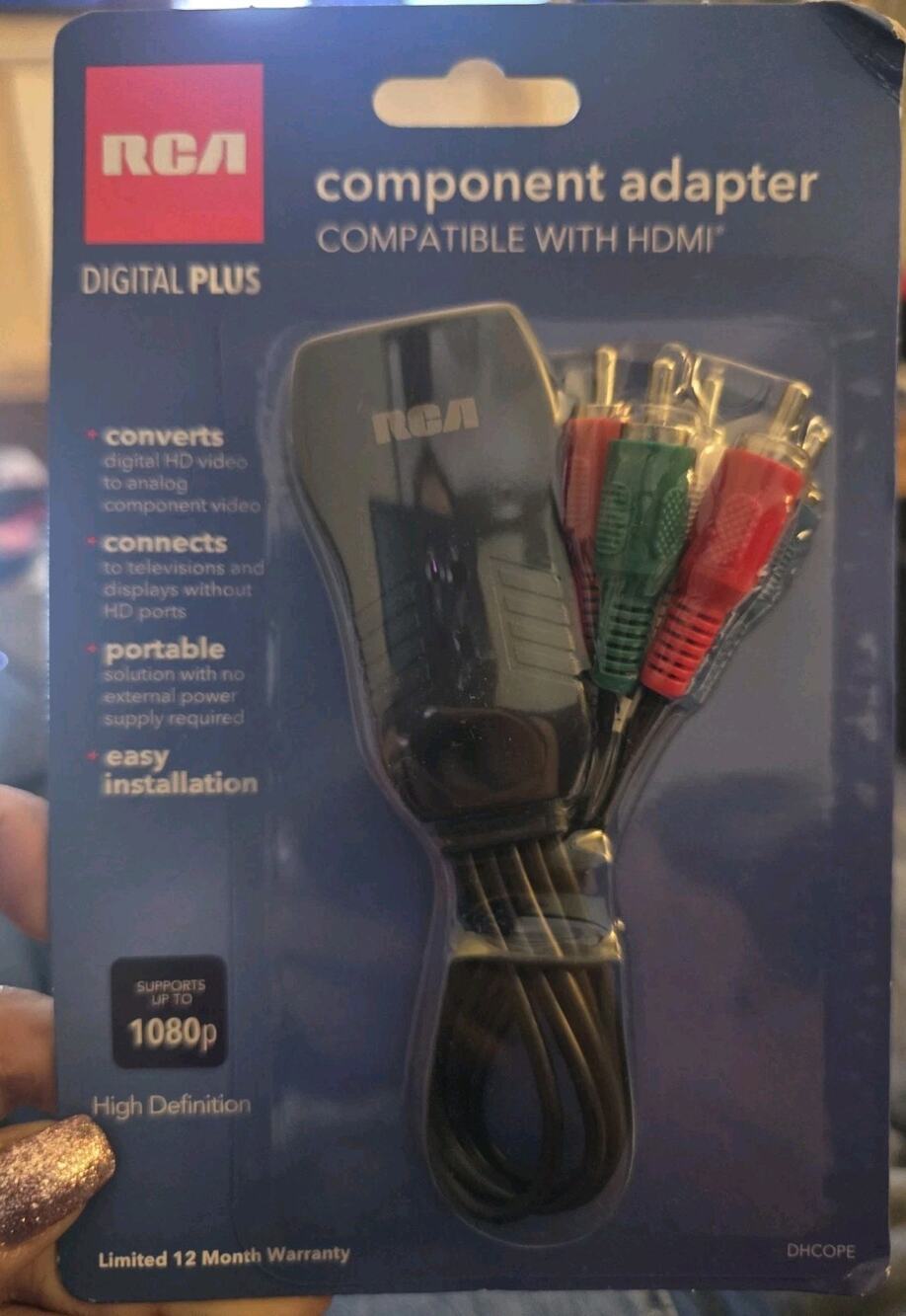 RCA Digital Plus HDMI to Component Adapter DHCOPE 1080p HD Video Converter